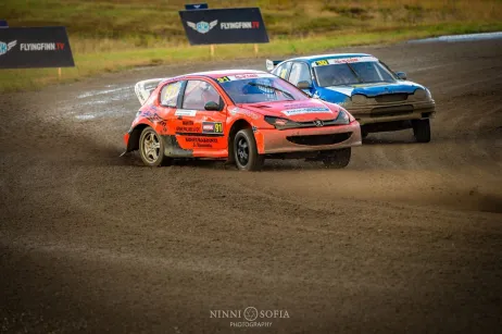 Riku Snygg RiSa Racingin rallicross-autolla kilpailussa